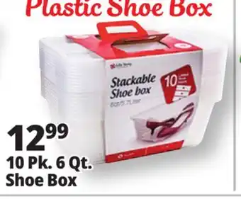 Ocean State Job Lot Clear Storage 6 Qt Shoe Boxes with Lids 10 Count offer