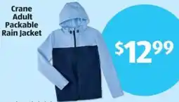 Aldi Crane Adult Packable Rain Jacket offer