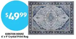 Aldi Kirkton house 6' x 9' crystal print rug offer