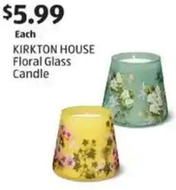 Aldi Kirkton house floral glass candle offer