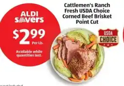 Aldi Cattlemen's Ranch Fresh USDA Choice Corned Beef Brisket Point Cut offer