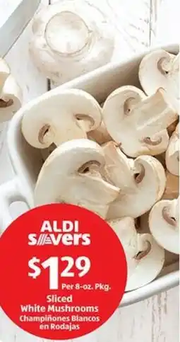 Aldi Sliced White Mushrooms offer