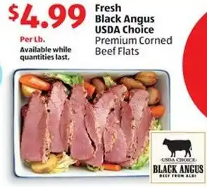 Aldi Fresh Black Angus USDA Choice Premium Corned Beef Flats offer