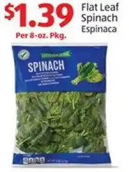 Aldi Flat Leaf Spinach Espinaca offer