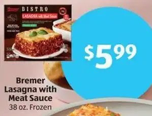 Aldi Bremer Lasagna with Meat Sauce offer