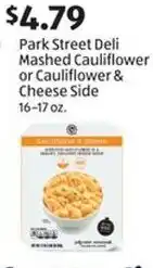 Aldi Park Street Deli Mashed Cauliflower or Cauliflower & Cheese Side offer