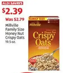 Aldi Millville Family Size Honey Nut Crispy Oats offer