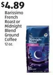 Aldi Barissimo French Roast or Midnight Blend Ground Coffee offer