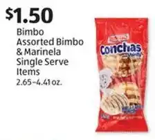 Aldi Bimbo Assorted Bimbo & Marinela Single Serve Items offer