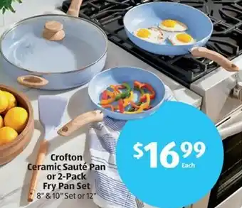 Aldi Crofton Ceramic Sauté Pan or 2-Pack Fry Pan Set offer