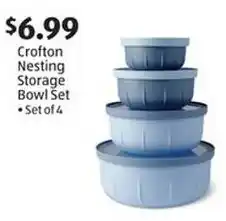 Aldi Crofton Nesting Storage Bowl Set offer