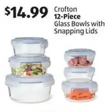 Aldi Crofton 12-Piece Glass Bowls with Snapping Lids offer