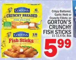 C Town GORTON'S CRUNCHY FISH STICKS offer