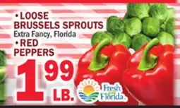 C Town LOOSE BRUSSELS SPROUTS, RED PEPPERS offer