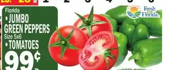 C Town FLORIDA JUMBO GREEN PEPPERS TOMATOES offer