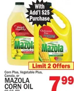 C Town MAZOLA CORN OIL offer