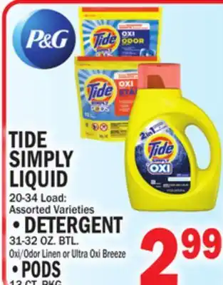 C Town TIDE SIMPLY LIQUID offer