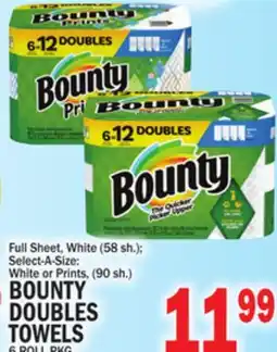 C Town BOUNTY DOUBLES TOWELS 6 ROLL PKG offer