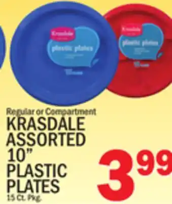 C Town KRASDALE ASSORTED 10 PLASTIC PLATES offer