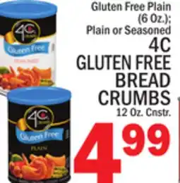 C Town 4C GLUTEN FREE BREAD CRUMBS 12 Oz. Cnstr offer