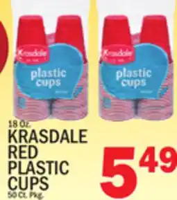 C Town KRASDALE RED PLASTIC CUPS 50 Ct. Pkg offer