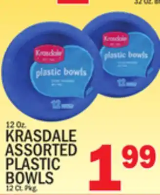 C Town KRASDALE ASSORTED PLASTIC BOWLS, 12 Ct. Pkg offer