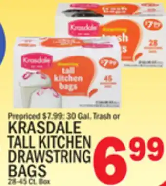 C Town KRASDALE TALL KITCHEN DRAWSTRING BAGS offer