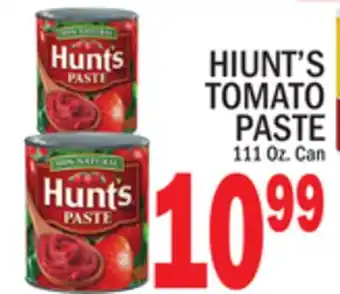 C Town HUNT'S TOMATO PASTE offer