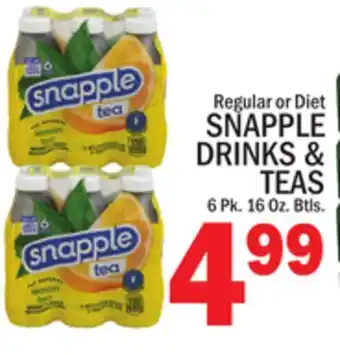 C Town SNAPPLE DRINKS & TEAS offer