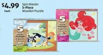 Aldi Spin Master 5-Piece Wooden Puzzle offer