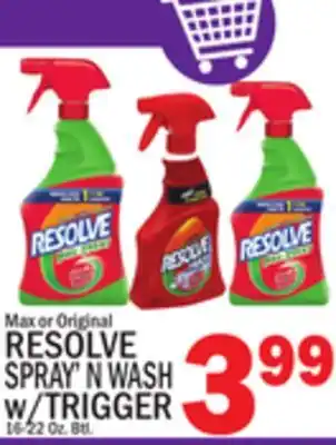 C Town RESOLVE SPRAY'N WASH w/TRIGGER offer