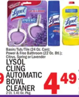 C Town LYSOL CLING AUTOMATIC BOWL CLEANER 2 Ct. 1.41 Oz. Pkg offer