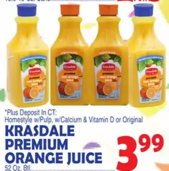 Bravo Supermarkets KRASDALE PREMIUM ORANGE JUICE offer