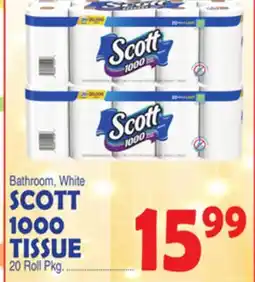 Bravo Supermarkets SCOTT 1000 TISSUE offer