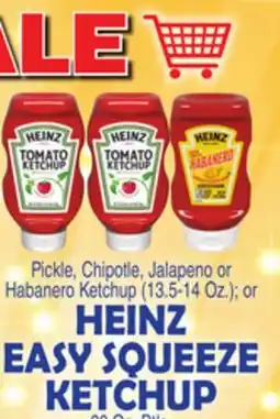 Bravo Supermarkets HEINZ EASY SQUEEZE KETCHUP 20 Oz. Btls offer