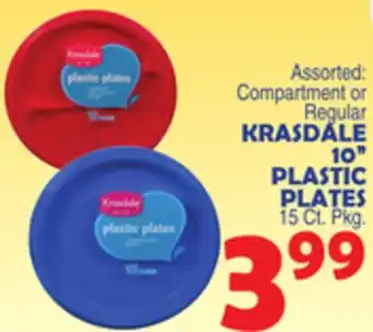 Bravo Supermarkets KRASDALE 10 PLASTIC PLATES offer