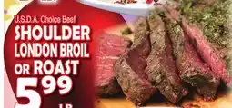 Bravo Supermarkets SHOULDER LONDON BROIL OR ROAST offer