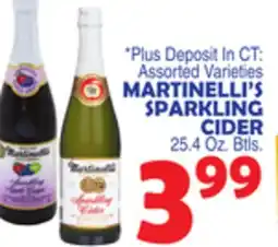 Bravo Supermarkets MARTINELLI'S SPARKLING CIDER offer