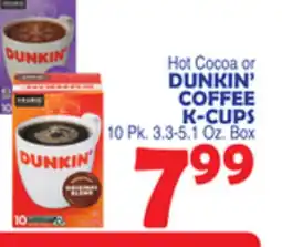 Bravo Supermarkets DUNKIN' COFFEE K-CUPS offer