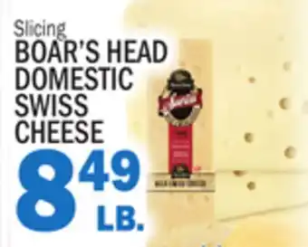 Bravo Supermarkets BOAR'S HEAD DOMESTIC SWISS CHEESE offer