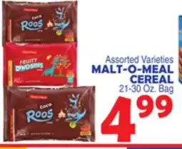 Bravo Supermarkets MALT-O-MEAL CEREAL offer