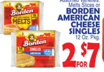 Bravo Supermarkets BORDEN MELTS SLICES OR AMERICAN CHEESE SINGLES offer