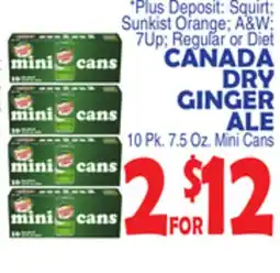 Bravo Supermarkets CANADA DRY GINGER ALE offer