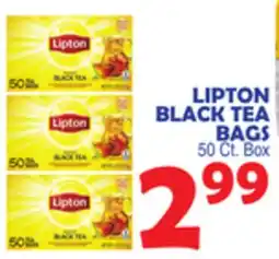 Bravo Supermarkets LIPTON BLACK TEA BAGS offer