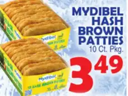 Bravo Supermarkets MYDIBEL HASH BROWN PATTIES offer