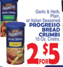 Bravo Supermarkets PROGRESSO BREAD CRUMBS offer