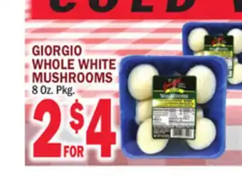 Bravo Supermarkets GIORGIO WHOLE WHITE MUSHROOMS offer