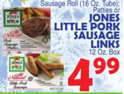 Bravo Supermarkets JONES LITTLE PORK SAUSAGE LINKS, 12 Oz. Box offer