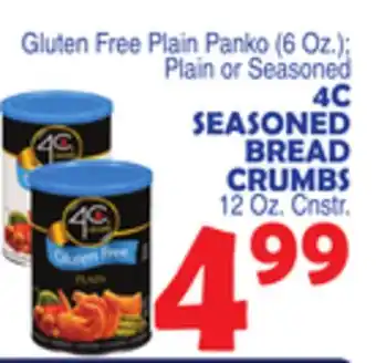 Bravo Supermarkets 4C SEASONED BREAD CRUMBS 12 Oz. Cnstr offer