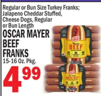 Bravo Supermarkets OSCAR MAYER BEEF BEEF FRANKS offer